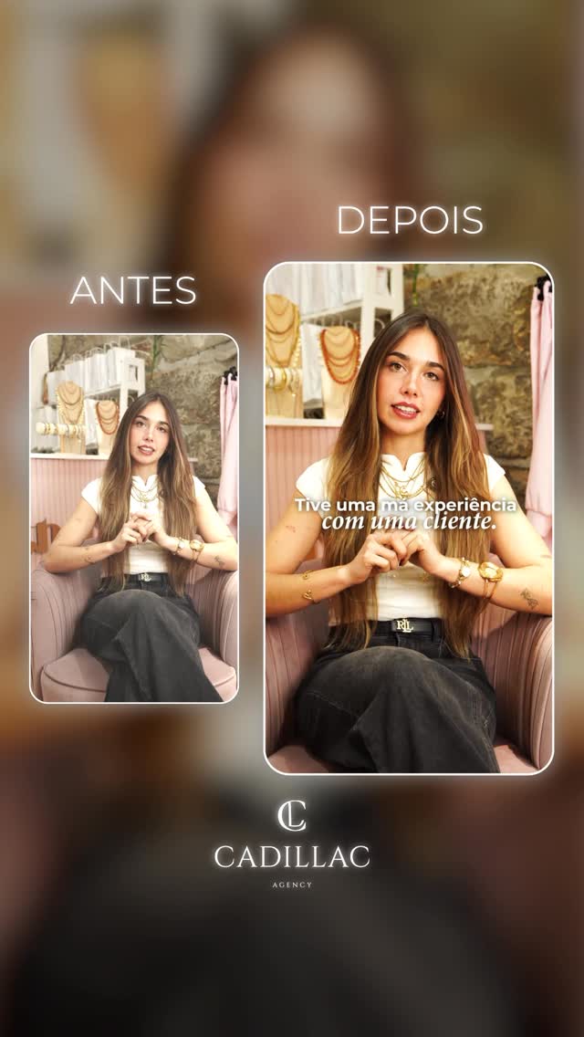 Conteúdo antes e depois para a Feather